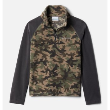Columbia Pullover Jongens, Glacial III Printed Fleece 1/4 Zip Grijs Groen Camo, 54PROHUQM